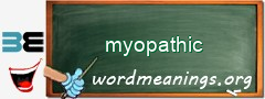 WordMeaning blackboard for myopathic